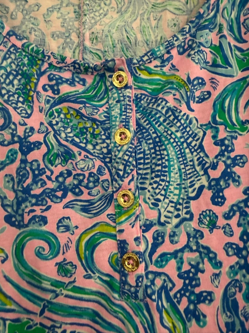 Lilly Pulitzer LELA HENLEY TANK DRESS - Lilac Rose Mermaid - Picture 4 of 9